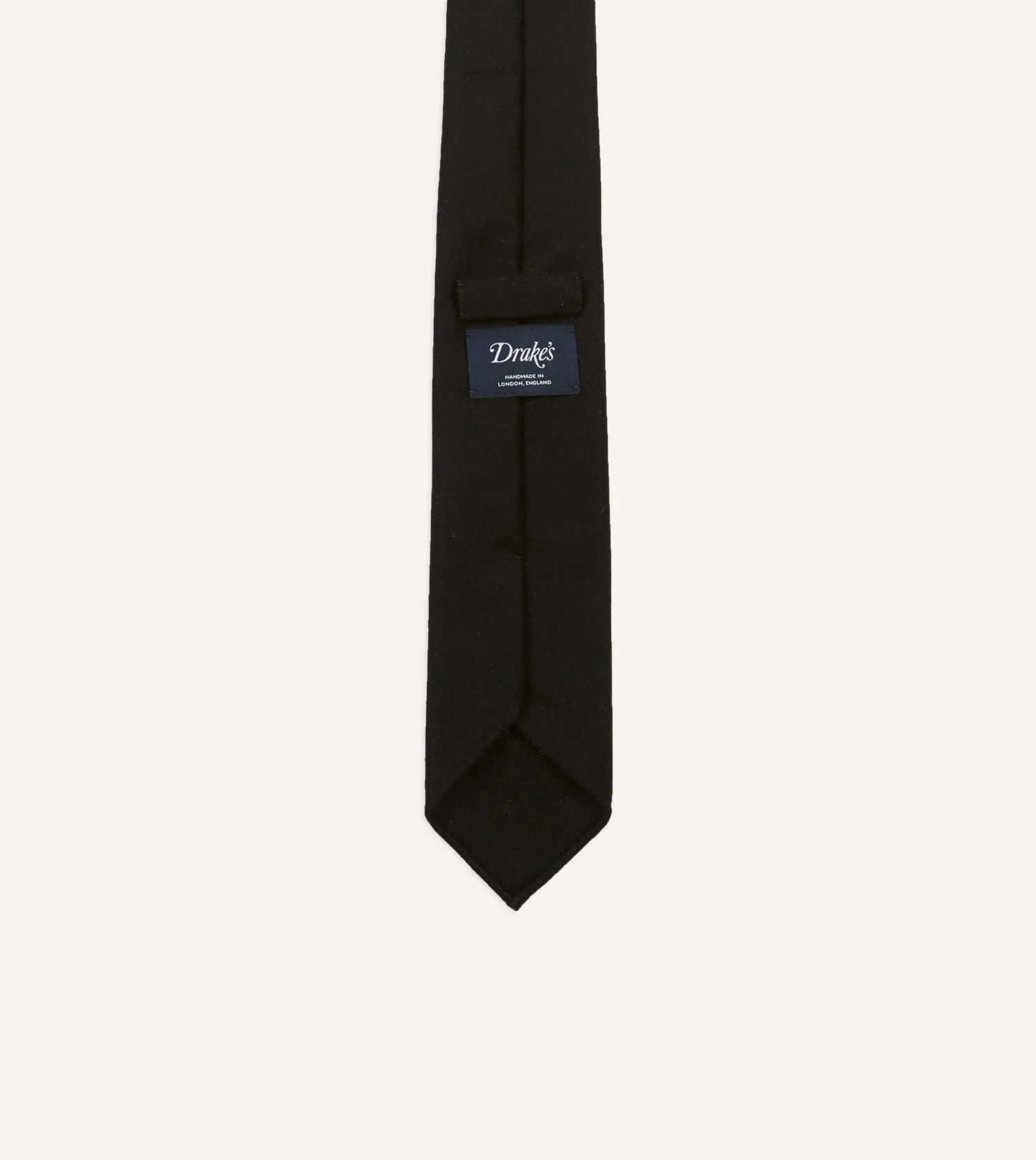 Black Super Fine Merino Wool Self Tipped Tie 5 Black Super Fine Merino Wool Self Tipped Tie - Image 3