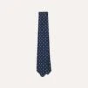 Navy Polka Dot Silk Self-Tipped Tie -Drakes Shop DR1AAS24124 01251 2