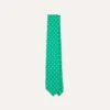 Green Polka Dot Silk Self-Tipped Tie -Drakes Shop DR1AAS24124 03401 2