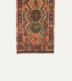 Brown Kilim Print Wool-Silk Scarf 10 Brown Kilim Print Wool-Silk Scarf -Drakes Shop DR1AB1 22656 02 701 4