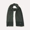 Green Polka Dot Wool Scarf 1 Green Polka Dot Wool Scarf -Drakes Shop DR1AB122214 03401 4
