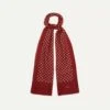Red Hand-Drawn Polka Dot Wool Scarf -Drakes Shop DR1AB123138 02701 1