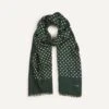 Green Hand-Drawn Polka Dot Wool Scarf -Drakes Shop DR1AB123138 03401 2 LR
