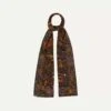 Brown Mughal Hunter Print Wool-Silk Scarf 2 Brown Mughal Hunter Print Wool-Silk Scarf -Drakes Shop DR1AB123167 03301 1