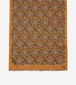 ALD / Drake's Orange Archival Graphic Scarf -Drakes Shop DR1AB123771 01502 3