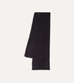 Navy Cashmere Scarf 8 Navy Cashmere Scarf -Drakes Shop DR1AB2 21967 01 250 1