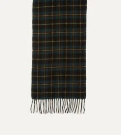 Campbell Tartan Lambswool Washed Check Scarf -Drakes Shop DR1AB2 21969 02 660 5