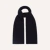 Navy Solid Wool Scarf 1 Navy Solid Wool Scarf -Drakes Shop DR1AB223518 01250 1