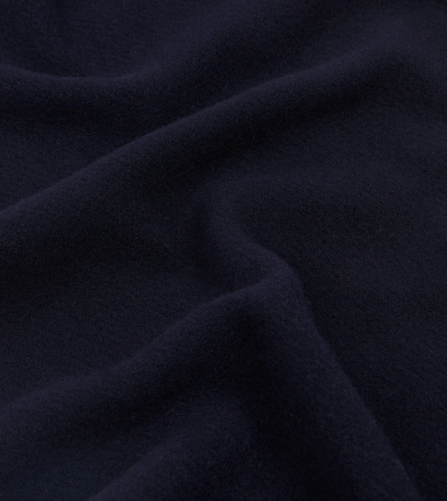 Navy Solid Wool Scarf 4 Navy Solid Wool Scarf - Image 2