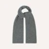 Grey Solid Wool Scarf -Drakes Shop DR1AB223518 02600 1