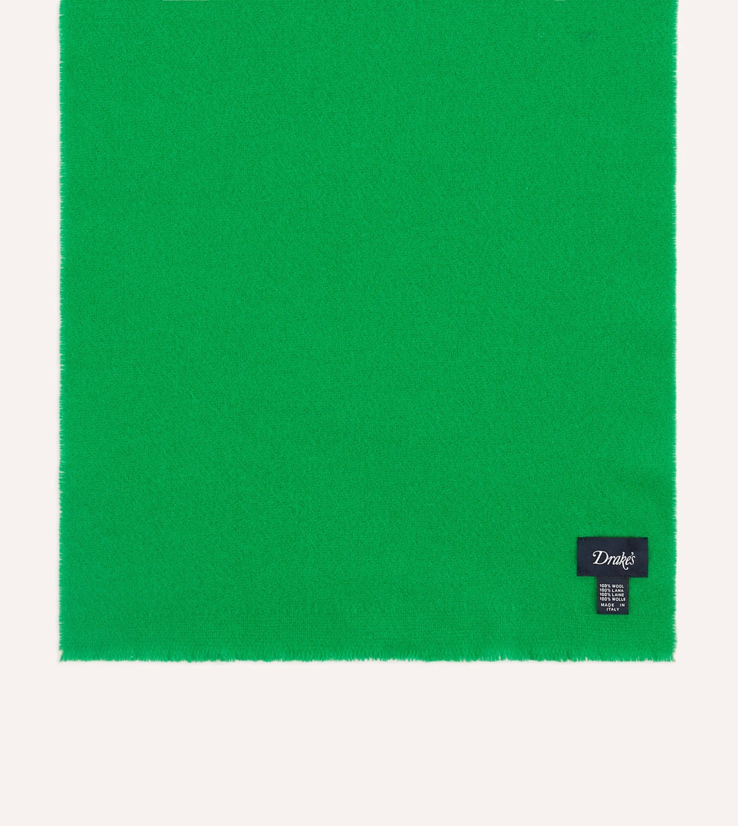 Green Solid Wool Scarf 4 Green Solid Wool Scarf - Image 3