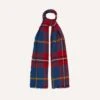 Blue Tartan Washed Check Wool Scarf -Drakes Shop DR1AB223519 01203 1
