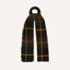Green Tartan Washed Check Wool Scarf -Drakes Shop DR1AB223519 02103 1