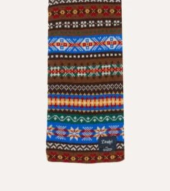 Lambswool Fair Isle Scarf -Drakes Shop DR1AB223570 01403 4
