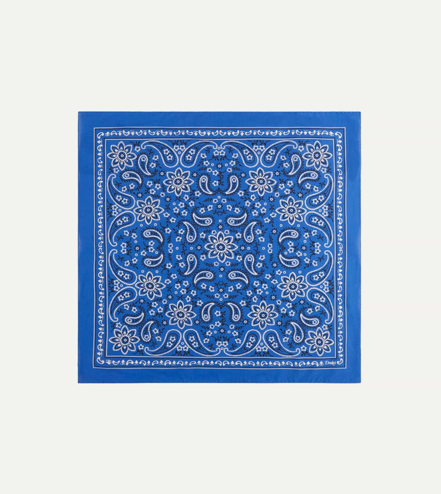 Blue Paisley Print Cotton Bandana 3 Blue Paisley Print Cotton Bandana