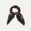 Black Unicorn Print Wool-Silk Square Scarf 2 Black Unicorn Print Wool-Silk Square Scarf -Drakes Shop DR1AD021397 03101 2