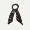 Navy Mughal Print Wool-Silk Square Scarf -Drakes Shop DR1AD022215 01251 1