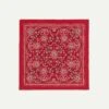 Red Paisley Print Cotton Bandana