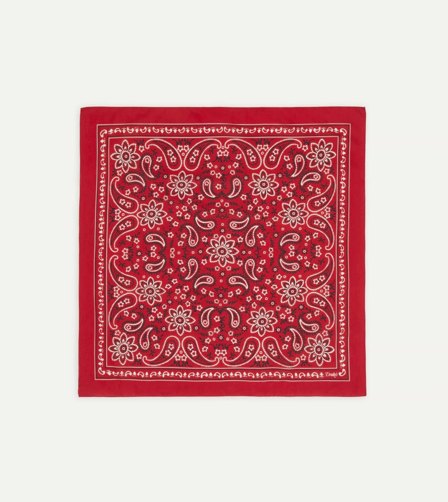Red Paisley Print Cotton Bandana 2 Red Paisley Print Cotton Bandana