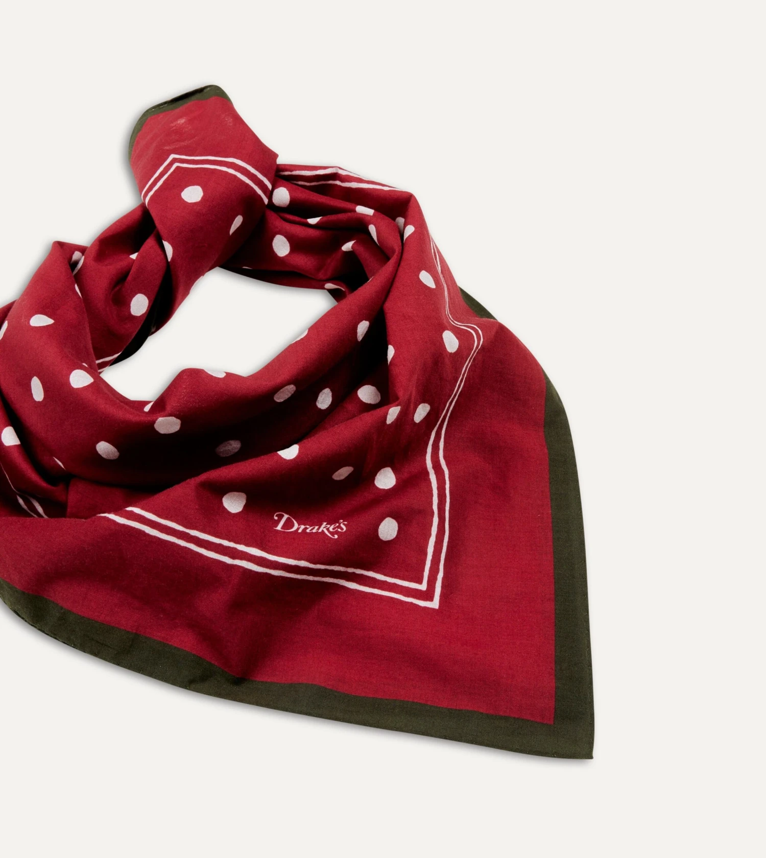 Red Polka Dot Print Bandana 5 Red Polka Dot Print Bandana - Image 3