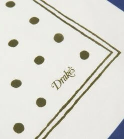 White And Green Polka Dot Print Bandana 10 White And Green Polka Dot Print Bandana -Drakes Shop DR1AD022224 04001 4