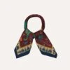 Red Mythical Animals Print Wool-Silk Bandana 2 Red Mythical Animals Print Wool-Silk Bandana -Drakes Shop DR1AD023554 03701 1