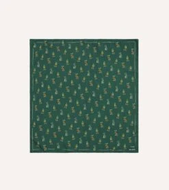 ALD / Drake's Green Graphic Bandana -Drakes Shop DR1AD023769 01401 1