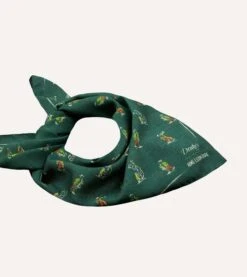 ALD / Drake's Green Graphic Bandana -Drakes Shop DR1AD023769 01401 4
