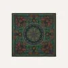 Green Folk Flower Print Cotton-Silk Bandana -Drakes Shop DR1AD024078 01401 1