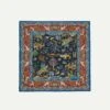 Blue And Red Mounted Hunter Print Wool-Silk Bandana -Drakes Shop DR1AD024079 01201 5