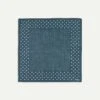 Navy Spots Print Wool-Silk Pocket Square 1 Navy Spots Print Wool-Silk Pocket Square -Drakes Shop DR1AE0 22653 01 051 1