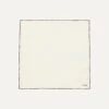 Ivory And Navy Shoestring Border Silk Pocket Square -Drakes Shop DR1AE022664 01 1