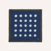Olive, Navy And Ecru Large Spots Print Cotton-Silk Pocket Square -Drakes Shop DR1AE024074 01251 1