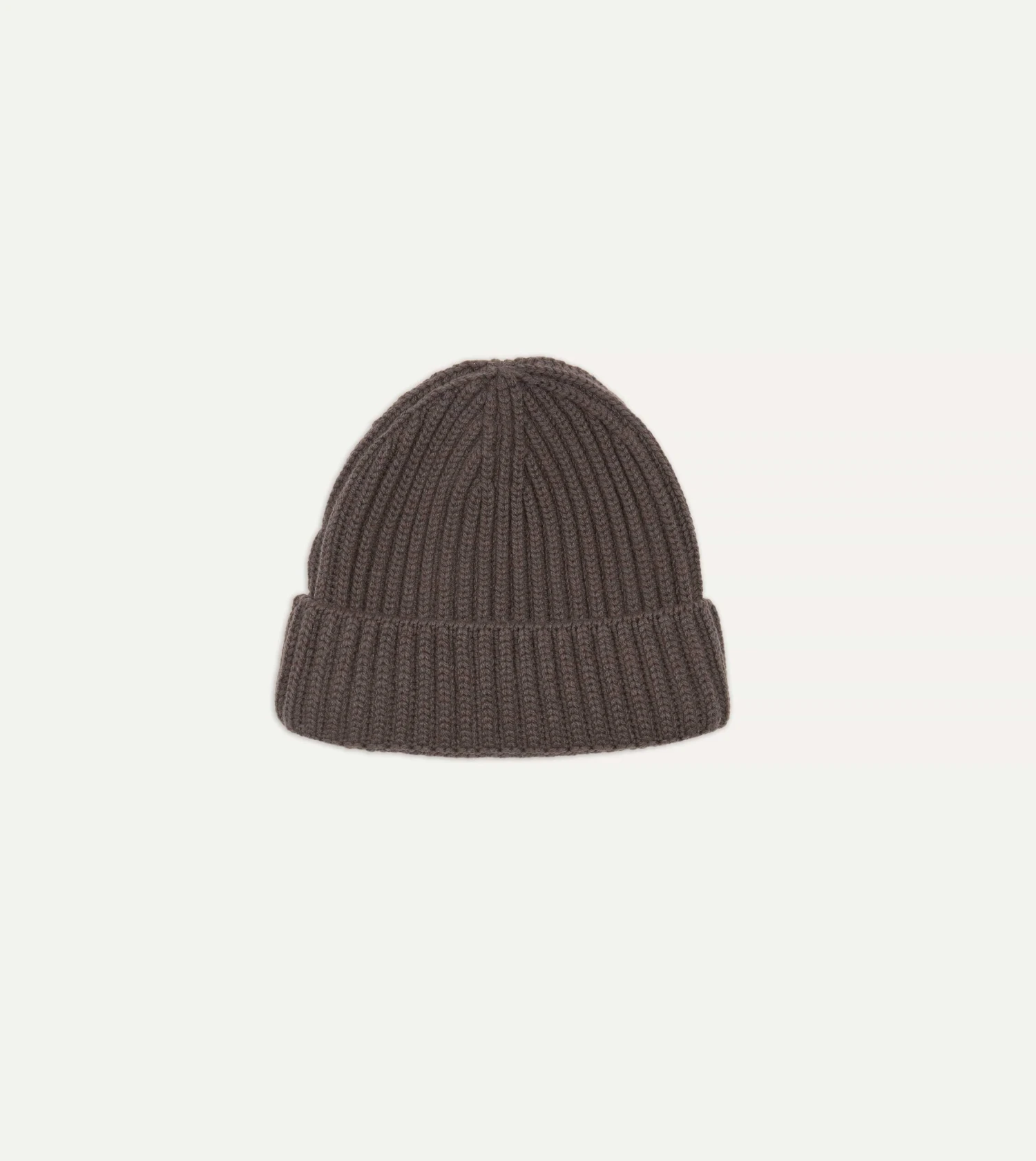 Brown Cashmere Ribbed Knit Cap 3 Brown Cashmere Ribbed Knit Cap