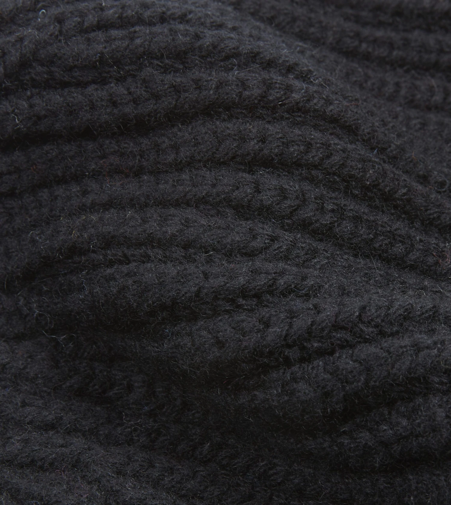Black Cashmere Ribbed Knit Cap 4 Black Cashmere Ribbed Knit Cap - Image 2