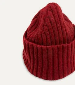 Red Lambswool Ribbed Knit Cap 9 Red Lambswool Ribbed Knit Cap -Drakes Shop DR1AG1 21579 05 700 3