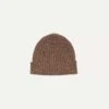 Brown Lambswool Ribbed Knit Cap -Drakes Shop DR1AG1 21579 08 300 1