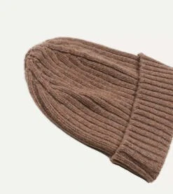 Brown Lambswool Ribbed Knit Cap 9 Brown Lambswool Ribbed Knit Cap -Drakes Shop DR1AG1 21579 08 300 3