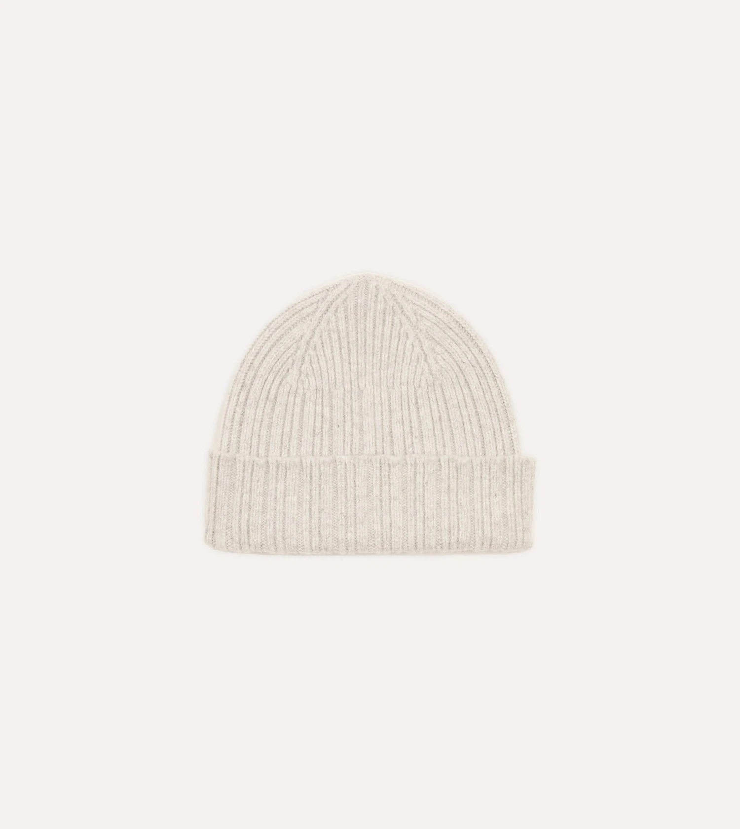 Grey Angora Lambswool Ribbed Knit Cap 3 Grey Angora Lambswool Ribbed Knit Cap