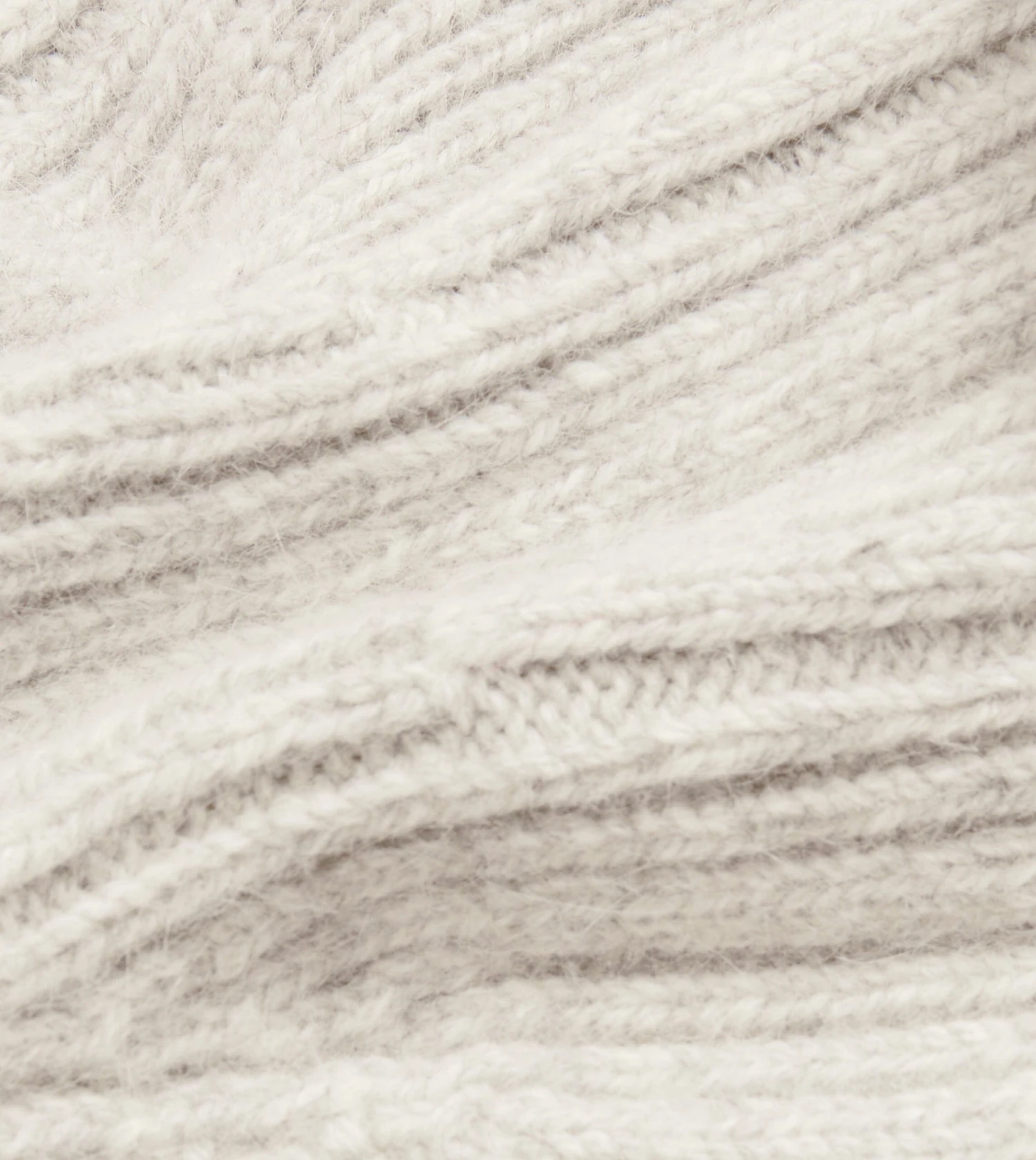 Grey Angora Lambswool Ribbed Knit Cap 4 Grey Angora Lambswool Ribbed Knit Cap - Image 2