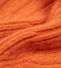 Orange Angora Lambswool Ribbed Knit Cap -Drakes Shop DR1AG1 22686 13 800 2