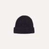 Navy Cashmere Ribbed Knit Beanie 1 Navy Cashmere Ribbed Knit Beanie -Drakes Shop DR1AG121577 01250 1