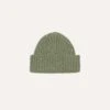 Light Green Donegal Ribbed Merino Knit Cap