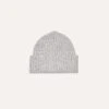 Light Grey Donegal Ribbed Merino Knit Cap -Drakes Shop DR1AG121581 07600 1