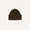 Brown Donegal Ribbed Merino Knit Cap 1 Brown Donegal Ribbed Merino Knit Cap -Drakes Shop DR1AG121581 08300 1