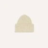 Oatmeal Ribbed Merino Donegal Knit Cap -Drakes Shop DR1AG121581 09500 1