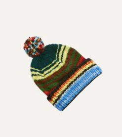 Chamula For Drake's Multi Serape Knit Cap 8 Chamula For Drake's Multi Serape Knit Cap -Drakes Shop DR1AG123647 01102 3