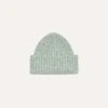 ALD / Drake's Grey Donegal Ribbed Knit Beanie -Drakes Shop DR1AG123668 01600 1