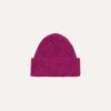 ALD / Drake's Fuchsia Donegal Ribbed Knit Beanie 1 ALD / Drake's Fuchsia Donegal Ribbed Knit Beanie -Drakes Shop DR1AG123668 03990 1