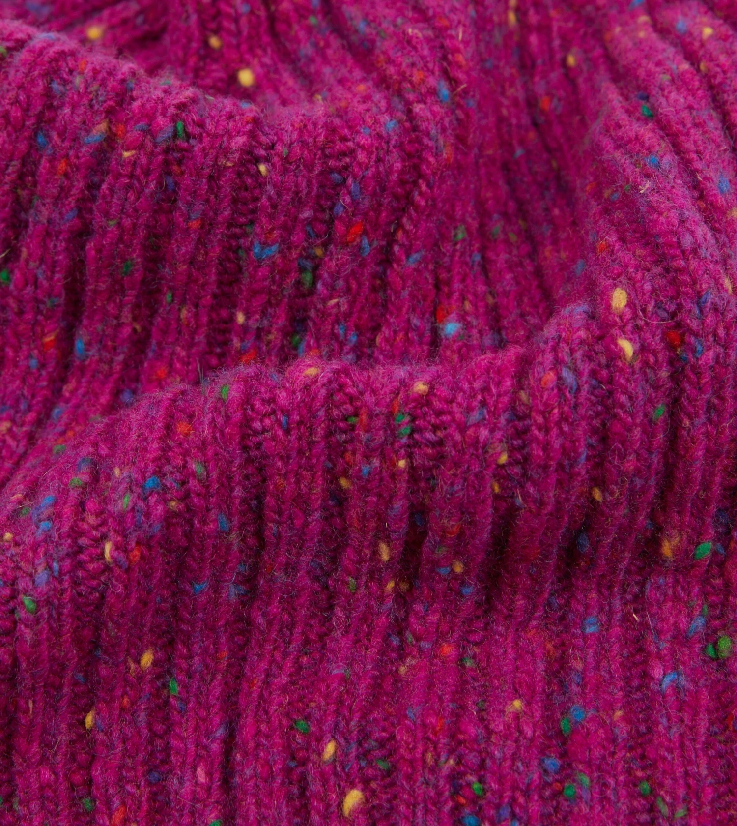 ALD / Drake's Fuchsia Donegal Ribbed Knit Beanie 4 ALD / Drake's Fuchsia Donegal Ribbed Knit Beanie - Image 2